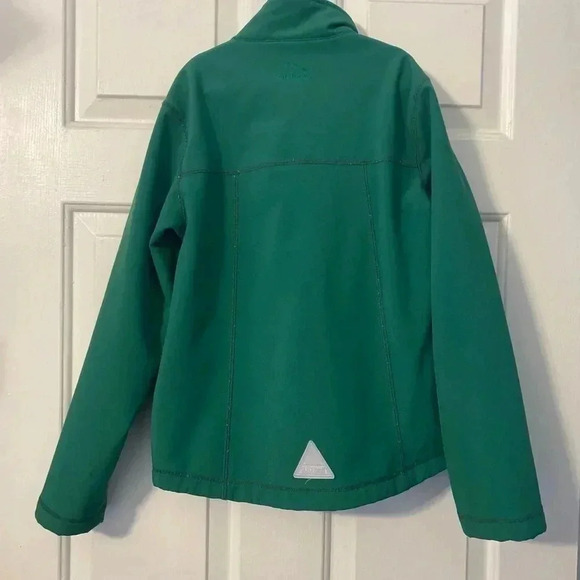L.L. Bean Green Fleece Lined Jacket‎ Medium Kids Youth Full Zip - Picture 3 of 10